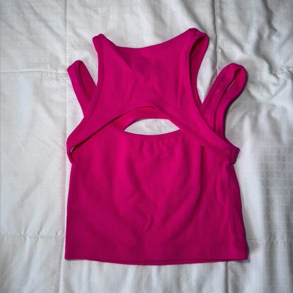 Garage Rave Tank Tip Hot Pink Size XS - Picture 1 of 2